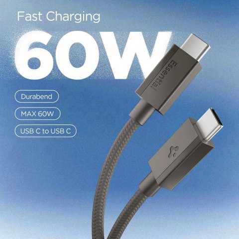 Kabel Spigen Essential EB6015CC USB-C 60W 150 cm - ciemnoszary