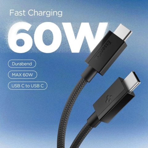 Kabel Spigen Essential EB6015CC USB-C 60W 150 cm - czarny