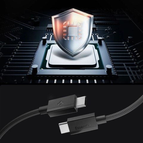 Kabel Spigen Essential EB6015CC USB-C 60W 150 cm - czarny