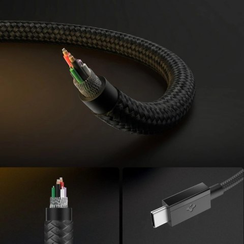 Kabel Spigen Essential EB6015CC USB-C 60W 150 cm - czarny