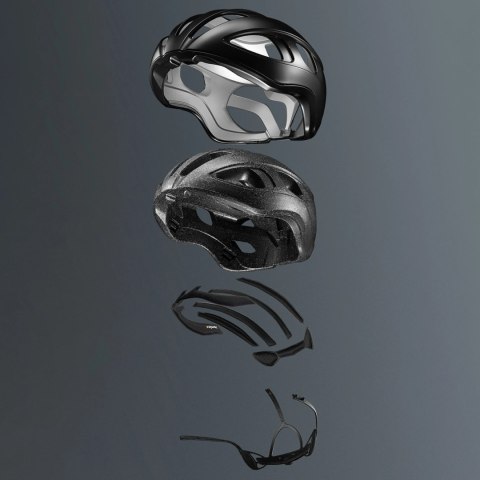 Kask rowerowy Rockbros LK-66 lekki 58-62 cm - czarny