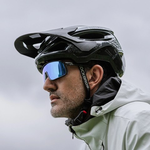 Kask rowerowy Rockbros LK-99 na rower górski z regulowanym daszkiem i zapięciem magnetycznym 58-62 cm - czarny