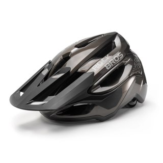 Kask rowerowy Rockbros LK-99 na rower górski z regulowanym daszkiem i zapięciem magnetycznym 58-62 cm - tytanowy
