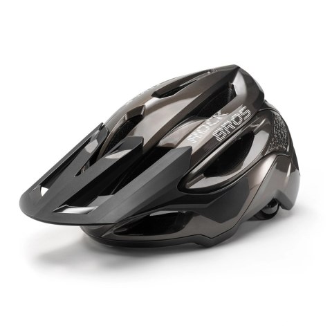 Kask rowerowy Rockbros LK-99 na rower górski z regulowanym daszkiem i zapięciem magnetycznym 58-62 cm - tytanowy