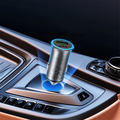 Ładowarka samochodowa Acefast B16 95W USB-A + USB-C - szara