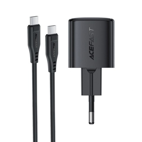 Ładowarka sieciowa Acefast A118 30W GaN USB-C z kablem USB-C do Lightning 1.2m - czarna