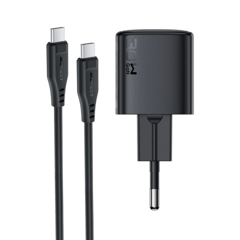 Ładowarka sieciowa Acefast A118 30W GaN USB-C z kablem USB-C do Lightning 1.2m - czarna