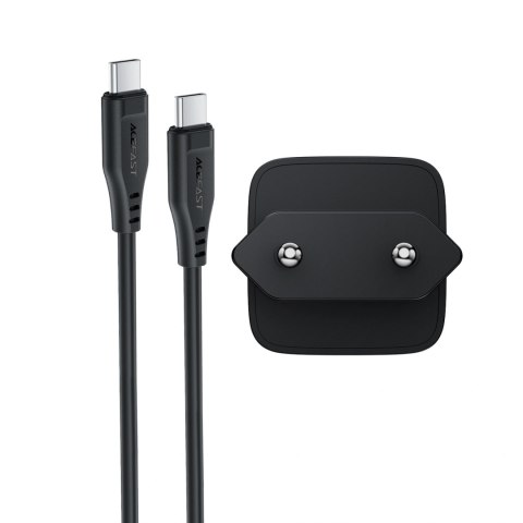 Ładowarka sieciowa Acefast A118 30W GaN USB-C z kablem USB-C do Lightning 1.2m - czarna