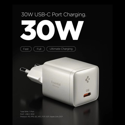 Ładowarka sieciowa Spigen Essential EE301EU 1-Port 30W - tytanowa