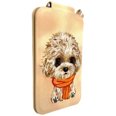 Portfel Magnetyczny Nimmy New Big-Eye Cute Pets 2.0 Dog ze stojakiem na telefon - brązowy