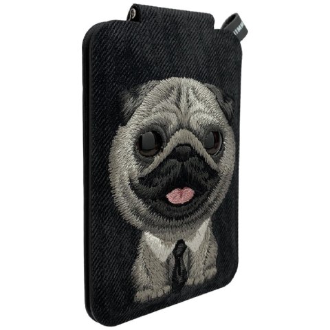 Portfel Magnetyczny Nimmy New Big-Eye Cute Pets 2.0 Dog ze stojakiem na telefon - czarny
