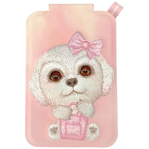 Portfel Magnetyczny Nimmy New Big-Eye Cute Pets 2.0 Dog ze stojakiem na telefon - różowy