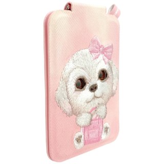 Portfel Magnetyczny Nimmy New Big-Eye Cute Pets 2.0 Dog ze stojakiem na telefon - różowy