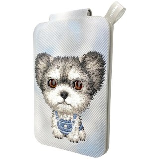 Portfel Magnetyczny Nimmy New Big-Eye Cute Pets 2.0 Dog ze stojakiem na telefon - szary