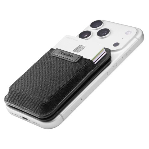 Portfel Spigen Slim Fold S314-4 MagSafe na telefon - czarny
