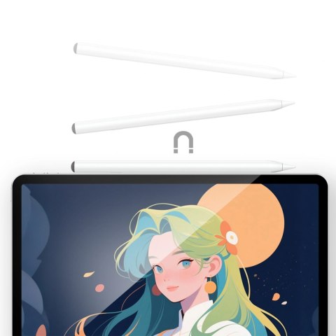 Rysik stylus pojemnościowy Acefast V2 do iPad z 2 wymiennymi końcówkami - biały
