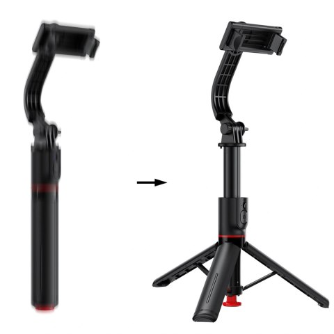 Selfie stick Acefast E42 z automatycznym statywem i pilotem Bluetooth 1,05 m - czarny