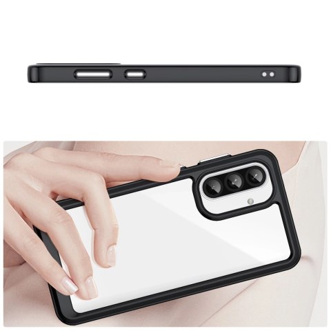 Etui Outer Space Case do Samsung Galaxy A56 pokrowiec z elastyczną ramką - czarne