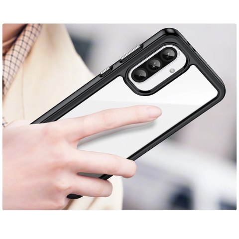 Etui Outer Space Case do Samsung Galaxy A56 pokrowiec z elastyczną ramką - czarne