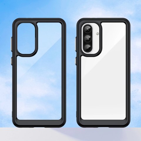 Etui Outer Space Case do Samsung Galaxy A56 pokrowiec z elastyczną ramką - czarne