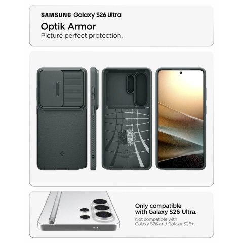 Etui Spigen Optik Armor na Samsung Galaxy S26 Ultra - zielone