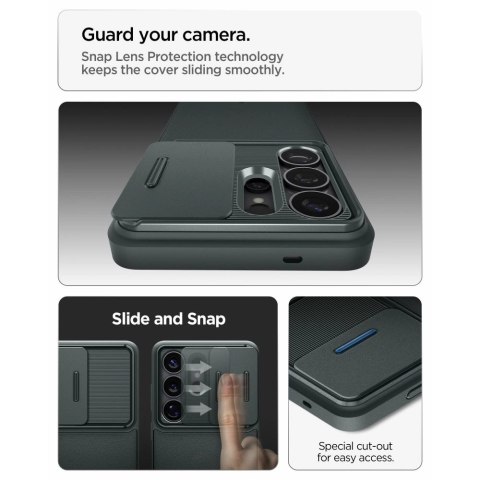 Etui Spigen Optik Armor na Samsung Galaxy S26 Ultra - zielone