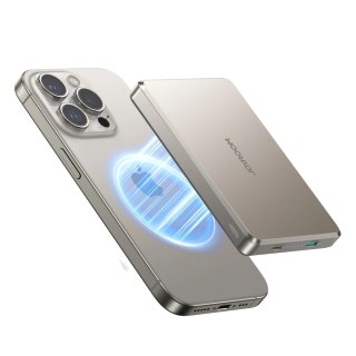 Powerbank Joyroom JR-PBM08 Pro 22,5W 10000mAh z ładowaniem bezprzewodowym 2x USB-C - tytanowy