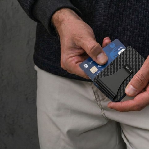 TECH-PROTECT THORN RFID CARD WALLET CARBON BLACK