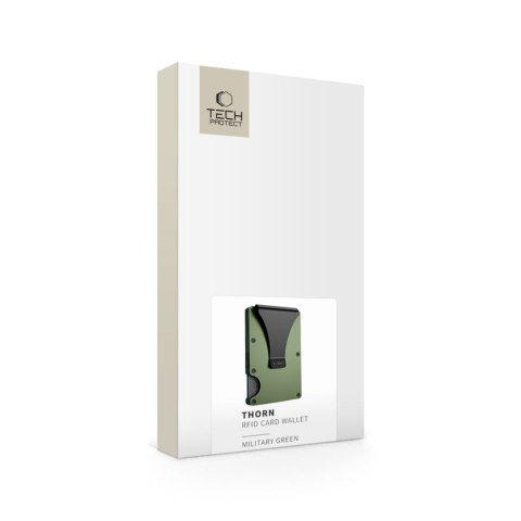 TECH-PROTECT THORN RFID CARD WALLET MILITARY GREEN