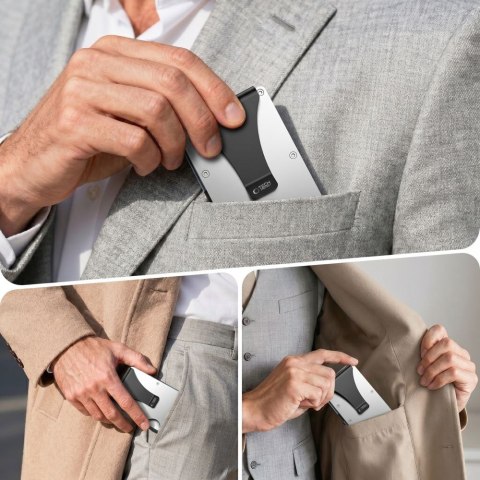 TECH-PROTECT THORN RFID CARD WALLET STEEL SILVER