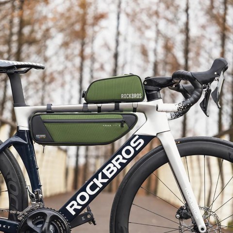 Torba rowerowa Rockbros 30120045001 ROAD TO SKY na górną rurę ramy wodoodporna 0,7L - zielona
