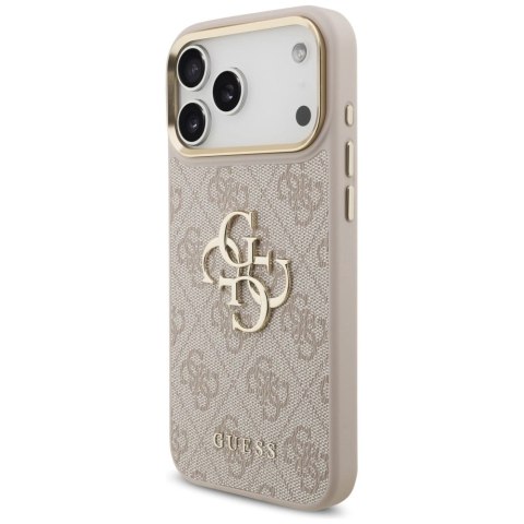 Etui Guess 4G Big 4G Classic Logo Big Strap Metal Buttons na iPhone 17 Pro Max - różowe