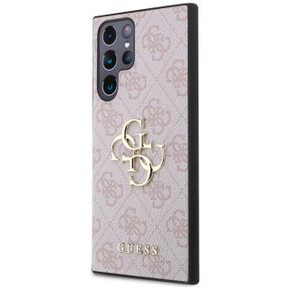 Etui Guess 4G Big Metal Logo na Samsung Galaxy S24 Ultra - różowe