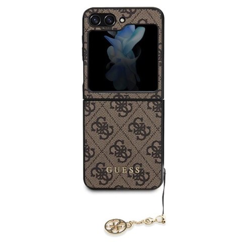 Etui Guess 4G Charms Collection na Samsung Galaxy Z Flip 5 - brązowe