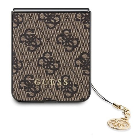 Etui Guess 4G Charms Collection na Samsung Galaxy Z Flip 5 - brązowe