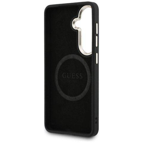 Etui Guess Perforated Logo MagSafe na Samsung Galaxy S26 - czarne