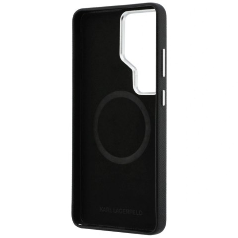Etui Karl Lagerfeld Saffiano KC Metal Logo MagSafe na Samsung Galaxy S26 Ultra - czarne
