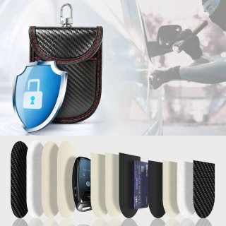 Etui antykradzieżowe Tech-Protect KLR100 RFID - czarno-czerwone