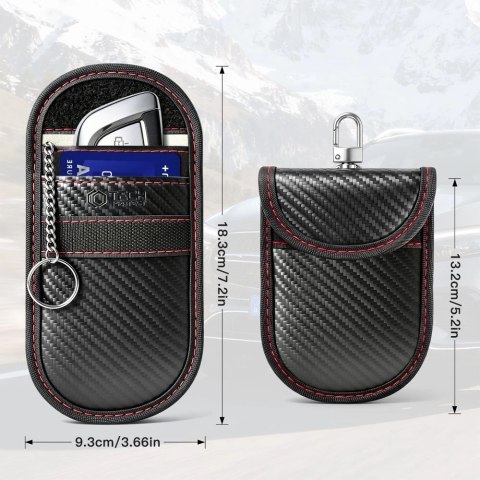 Etui antykradzieżowe Tech-Protect KLR100 RFID - czarno-czerwone