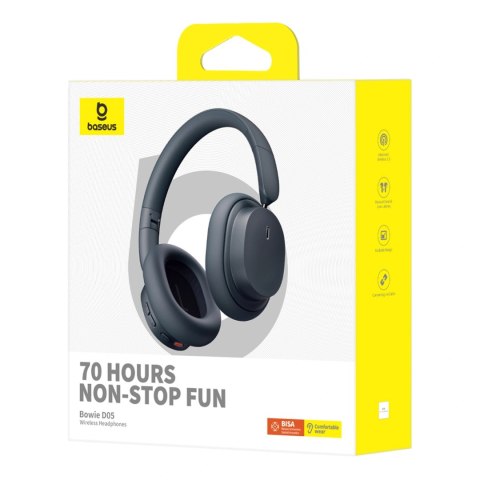 Słuchawki bezprzewodowe Baseus Bowie D05 nauszne Bluetooth 5.3 - czarne