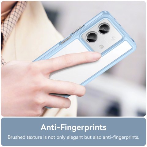 Etui Outer Space Case z żelową ramką do Xiaomi Redmi Note 13 Pro+ - niebieskie