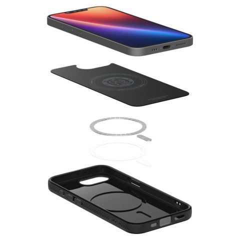 Etui Spigen Liquid Air Mag MagSafe na iPhone 16e / 17e - czarny mat