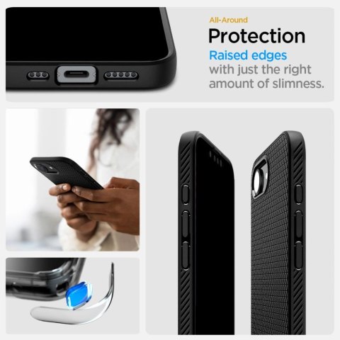 Etui Spigen Liquid Air Mag MagSafe na iPhone 16e / 17e - czarny mat