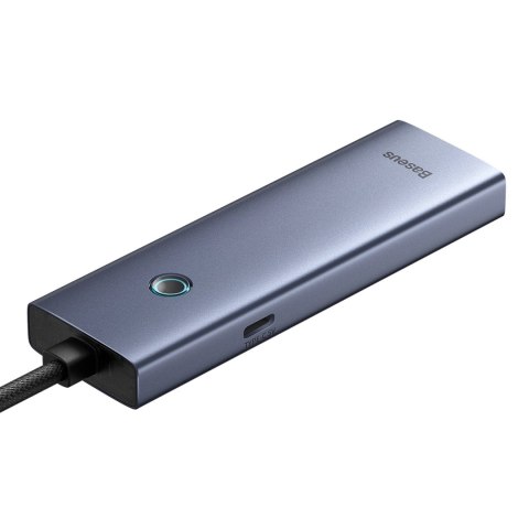 Hub USB-A Baseus UltraJoy Series 4xUSB-A 3.0 1xUSB-C 5V 50cm - szary