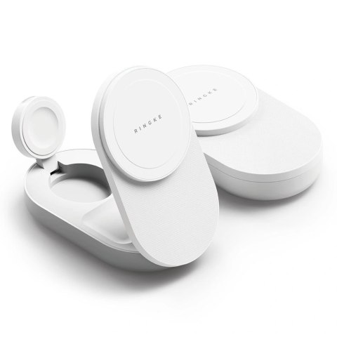 Ładowarka indukcyjna RINGKE QI2.2 25W 3w1 Magnetic MagSafe - biała