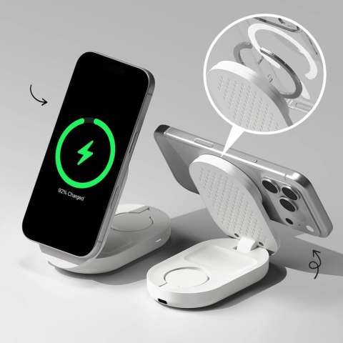 Ładowarka indukcyjna RINGKE QI2.2 25W 3w1 Magnetic MagSafe - biała