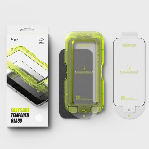 Szkło hartowane Ringke Easy Slide 2-pack na iPhone 17 Pro - czarne