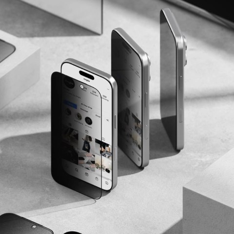 Szkło prywatyzujące Ringke Easy Slide 2-pack na iPhone 17 Pro - czarne