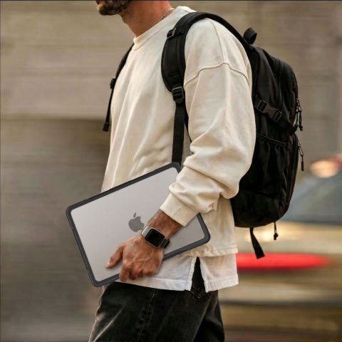 TECH-PROTECT VELAR MACBOOK AIR 15 M2-M5 2023-2026 BLACK/MATTE CLEAR