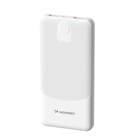 Powerbank Wozinsky Wpower WPBBK-3 10000 mAh 10 W 2x USB-A 2A - biały